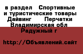  в раздел : Спортивные и туристические товары » Дайвинг »  » Перчатки . Владимирская обл.,Радужный г.